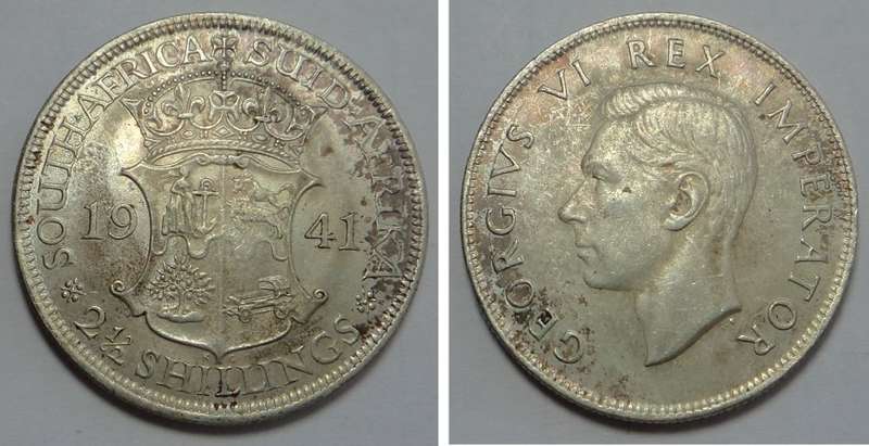 Union of South Africa: Half Crown (2/6-) of 1941 (UNC)