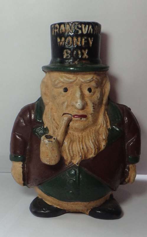 Antique Transvaal Money Box depicting President Paul Kruger