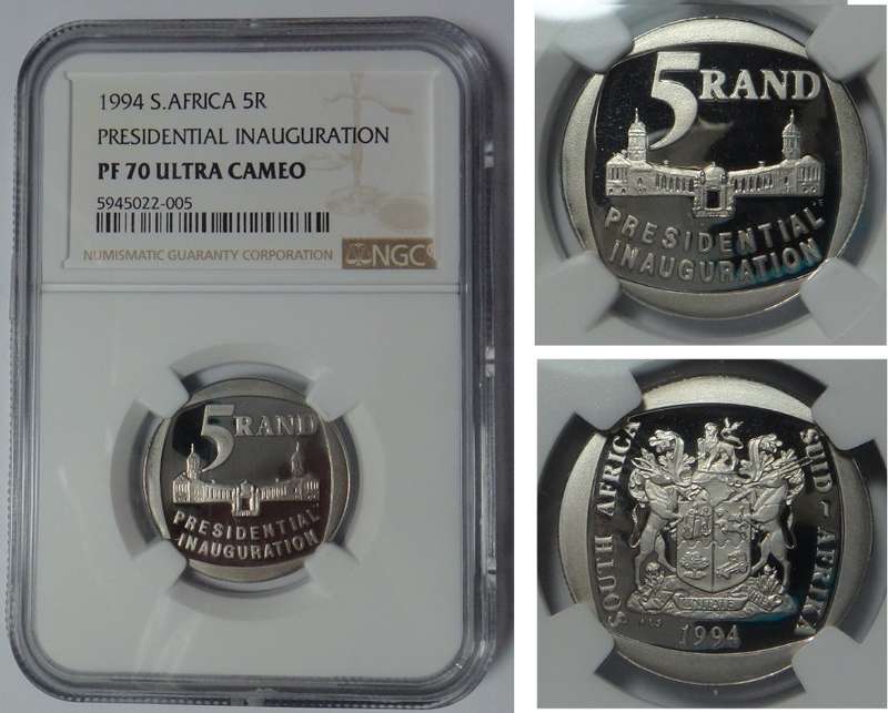RSA: R5 of 1994 (Inauguration)  NGC PF 70 Ultra Cameo