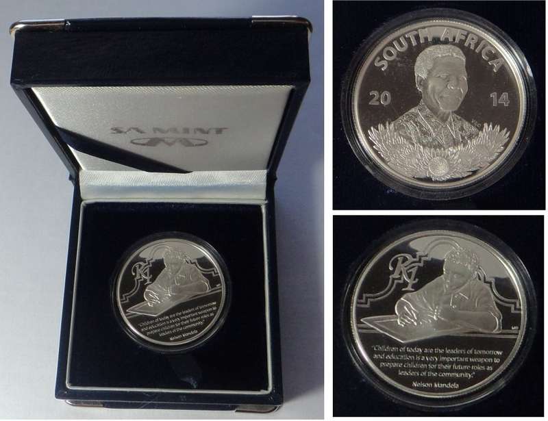 RSA: Proof Silver R1 of 2014 (Nelson Mandela / Education)