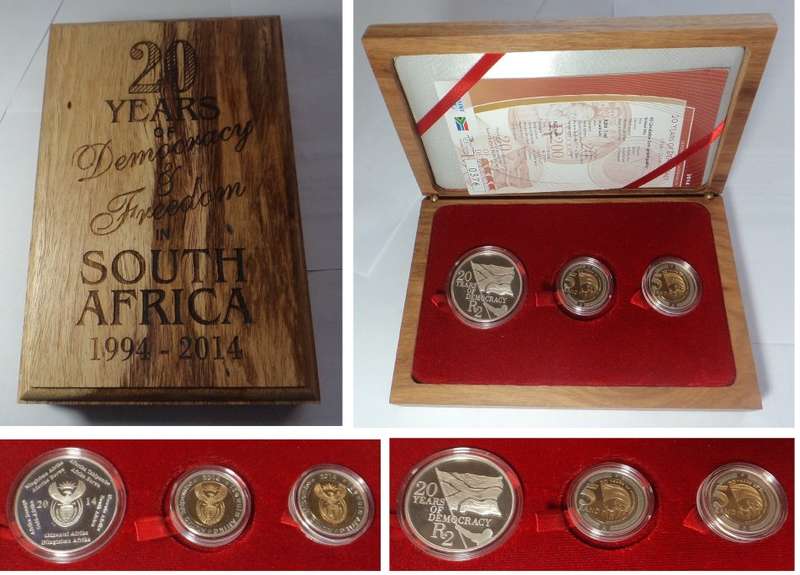RSA: 20 Years of Democracy & Freedom  Coin Set (1994-2014)