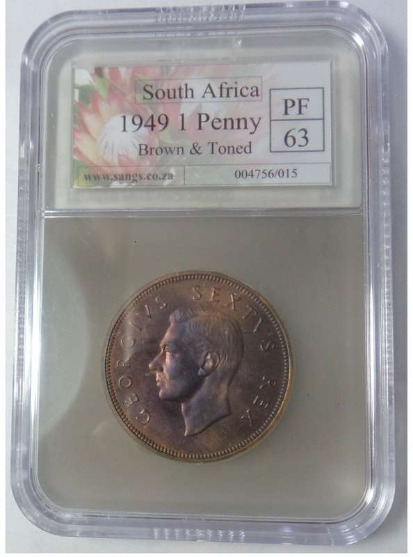 Union of SA: Penny of 1949, Sangs PF63 BN