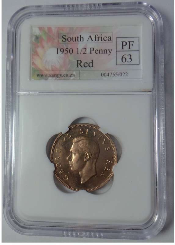 Union of SA: Half Penny of 1950, Sangs PF63 RD