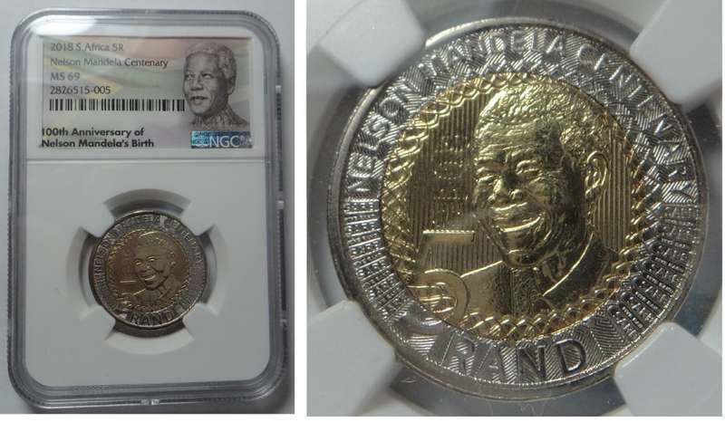R5 of 2018 (Mandela Centenary) NGC MS 69 (NGC TOP POP)