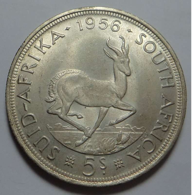 Union of SA: Mint State Silver Crown (5/-) of 1956