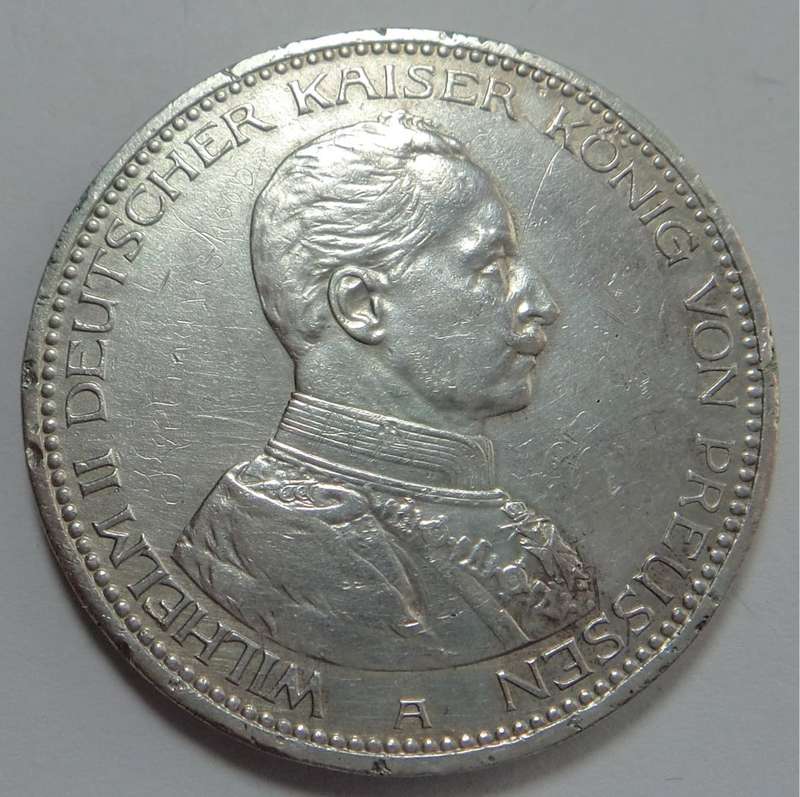 German States: Prussia, Silver 5-Mark of 1913