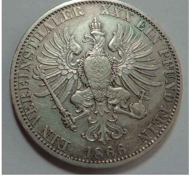 German States: Prussia, Silver Thaler of 1866 (A)