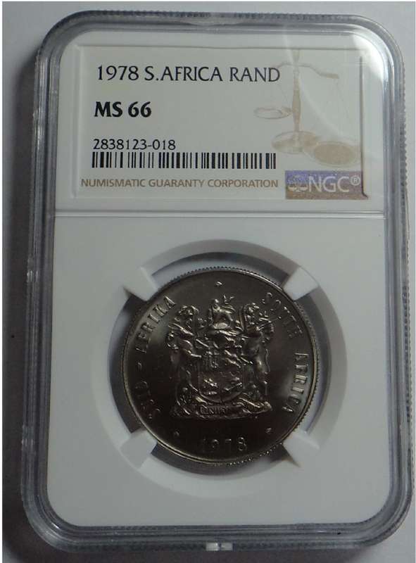 RSA: One Rand 1978, NGC MS 66