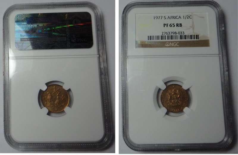 RSA Half Cent of 1977: NGC graded PF 65 RB