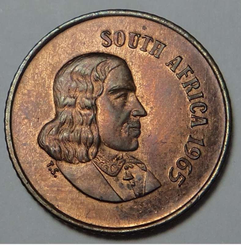 RSA UNC One Cent of 1965 (English) Coin 2 of 2