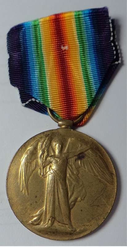 WW1 Allied Victory Medal to Pte. J.W. Cunningham 4th S.A.I.
