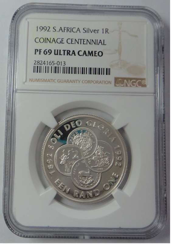 RSA Silver R1 of 1992 (Coinage) NGC PF 69 Ultra Cameo
