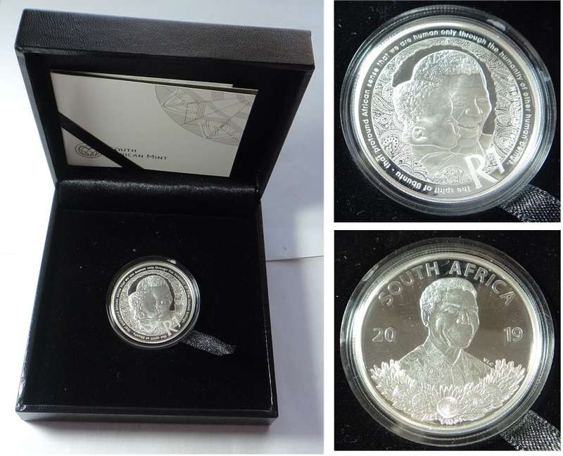 Republic of South Africa: Silver Proof R1 of 2019 (Mandela)