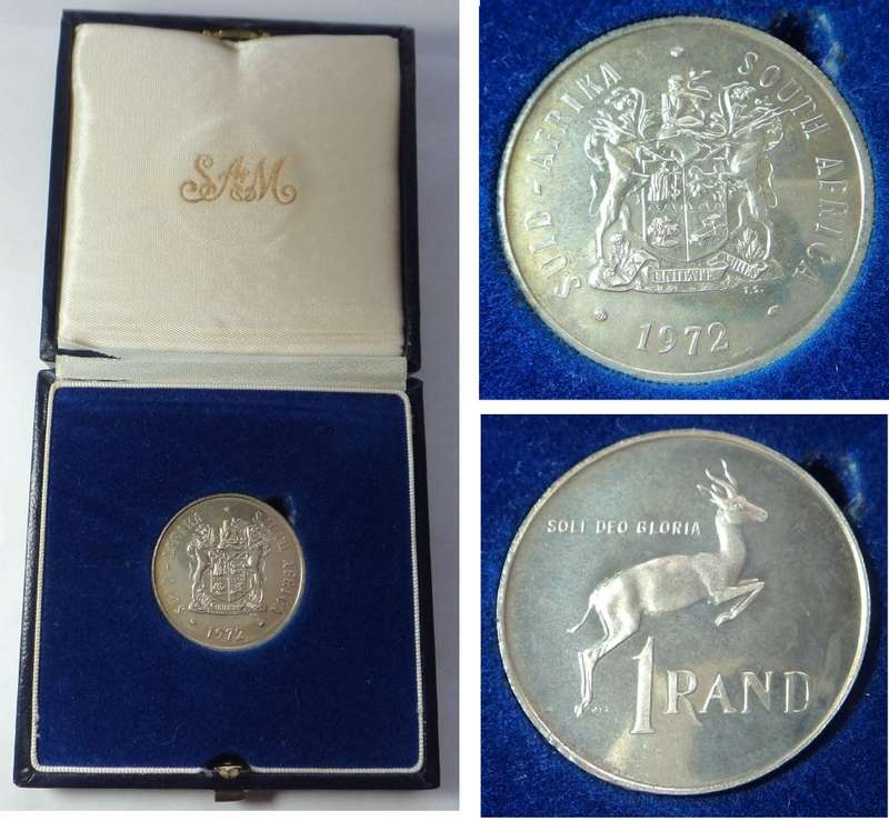 Republic of South Africa: Silver Proof R1 of 1972