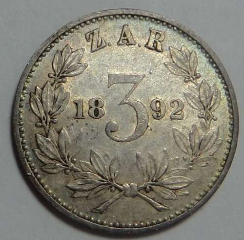 Paul Kruger ZAR Tickey of 1892
