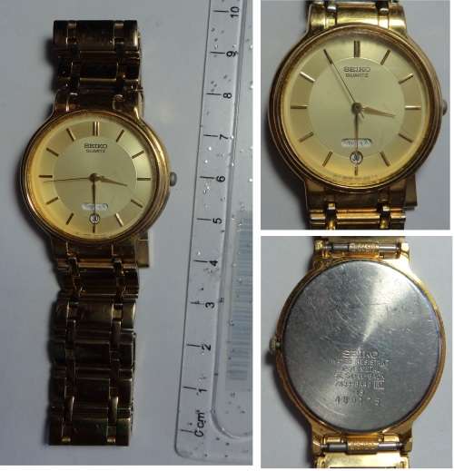 Gold Colour Seiko Quartz Watch (Please read description)