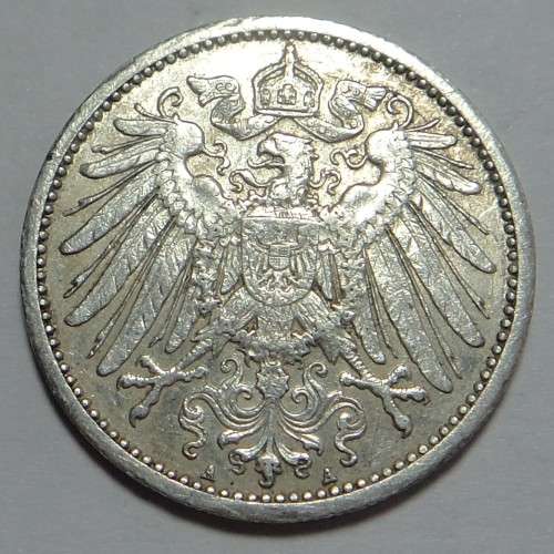 Imperial Germany: Silver One Mark of 1909 (Berlin)