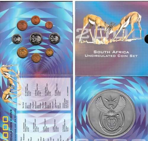 Republic of SA: Uncirculated Coin Set of 2000 (New Coat of Arms)