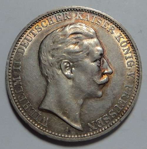German States: Prussia, Silver 3-Mark of 1910