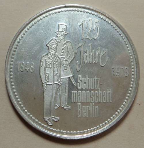 Germany: Silver Medal, 125 Jahre Schutzmannschaft Berlin 1973