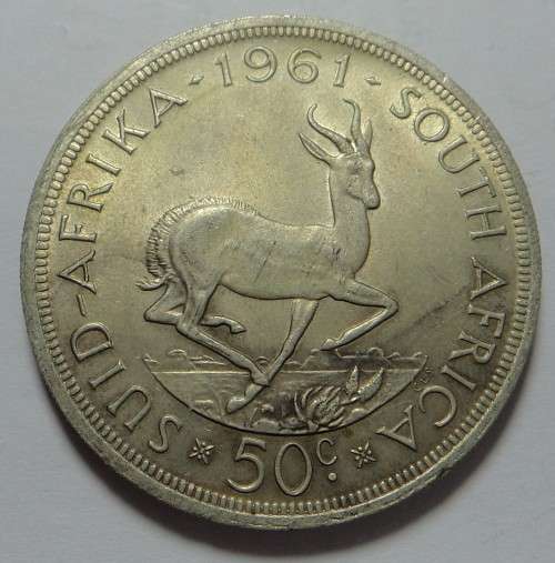 Republic of South Africa: Silver Crown (50c) of 1961