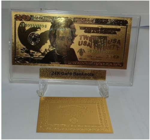 USA: 24K Gold Banknote: 20 Dollars