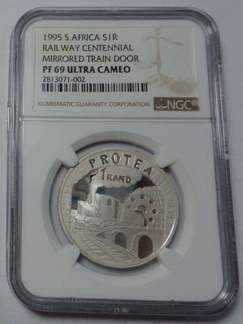 RSA: Silver Proof R1 1995 (Railways) NGC PF 69 Ultra Cameo