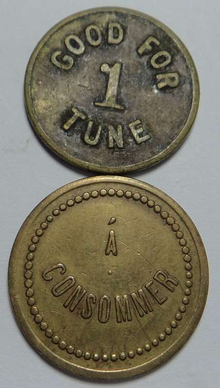 Two unknown old Tokens (C.P.M. & M.S.)