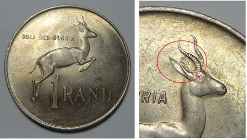 Rep. of South Africa: Silver R1 of 1966 (Tagged Ear Variety)