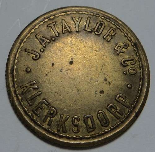 Klerksdorp, J.A. Taylor & Co. 6-pence Token