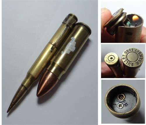 Trench Art Bullet Pen and Bullet Lighter