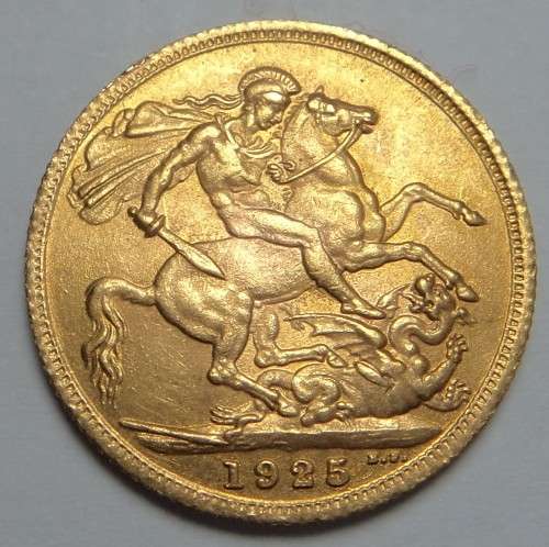 Great Britain: Gold One Sovereign (George V) of 1925