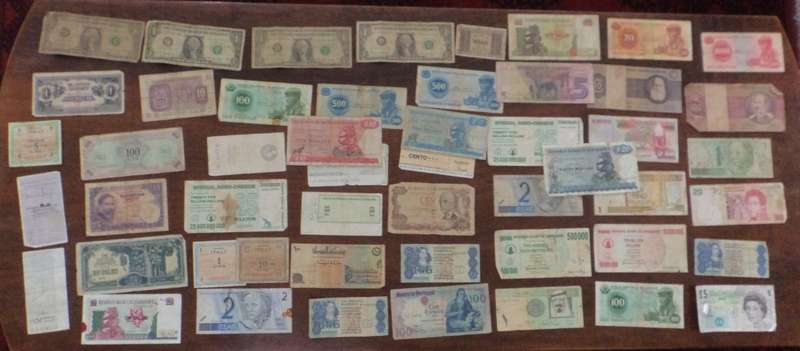 Over Fifty well circulated Bank Notes of the World