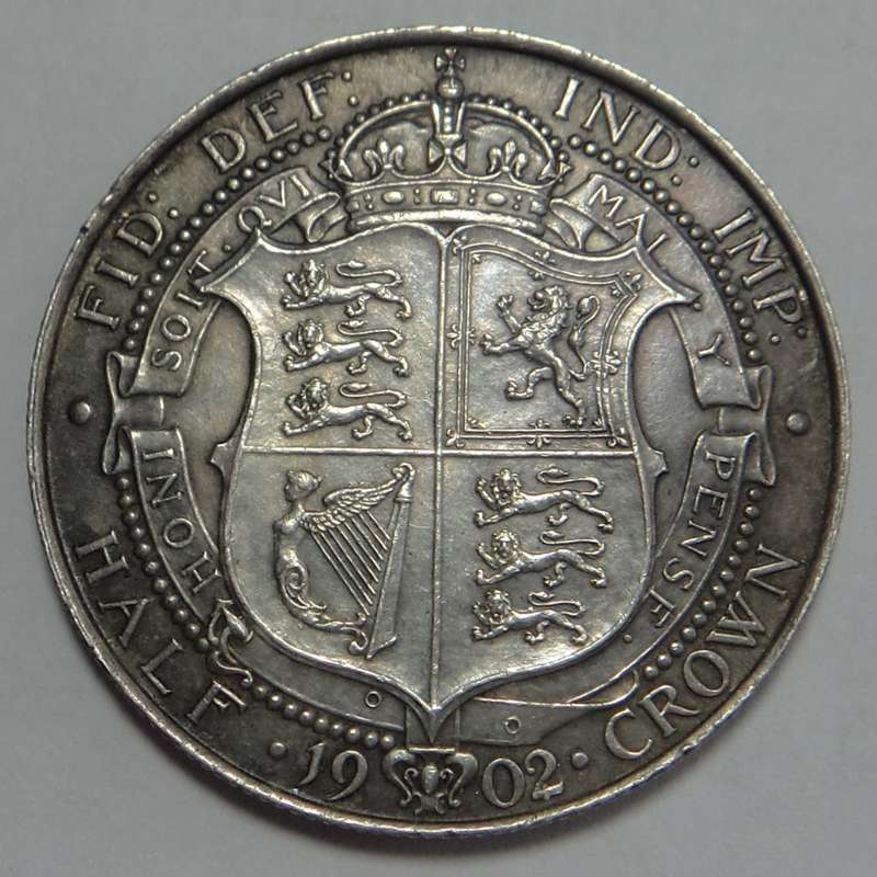 Great Britain: Edward VI: Silver Half Crown 1902 (High Grade)