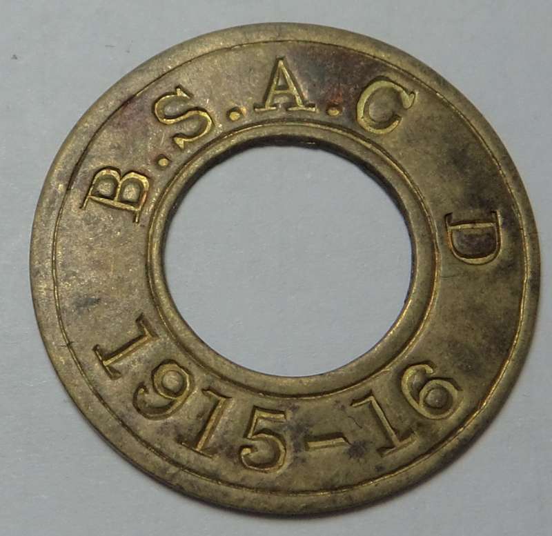 British South Africa Company Hut Tax Token D 1915-16 (Female)