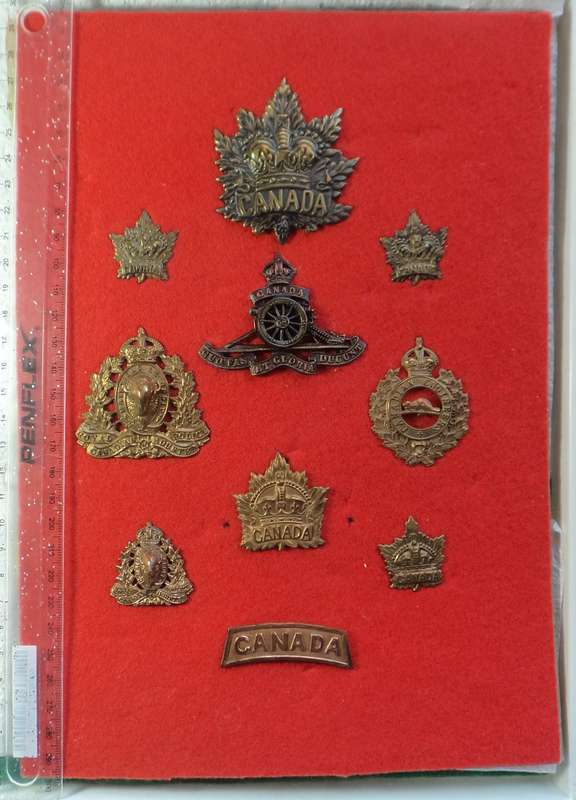 Collection of old Canadian Military Badges (Early 1900s)