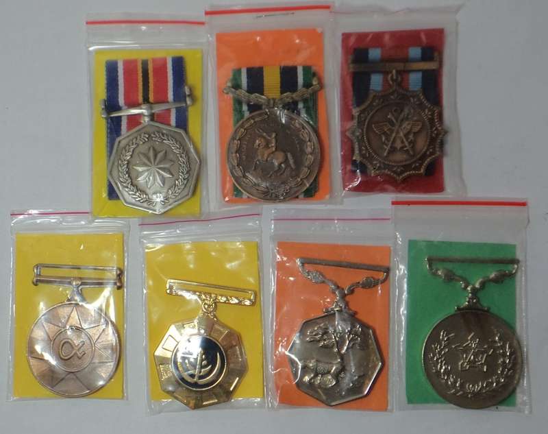 SADF: Group of Seven Full-Size Medals (7 groups available)
