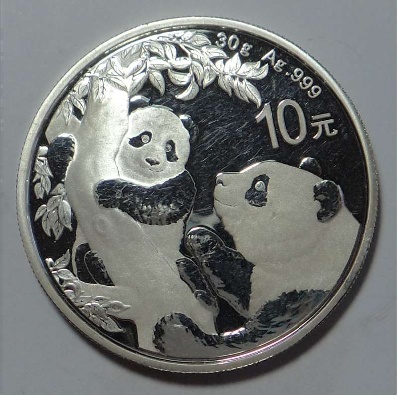 China: Silver Panda (10 Yuan) of 2021 (Ag.999 30 Grams)
