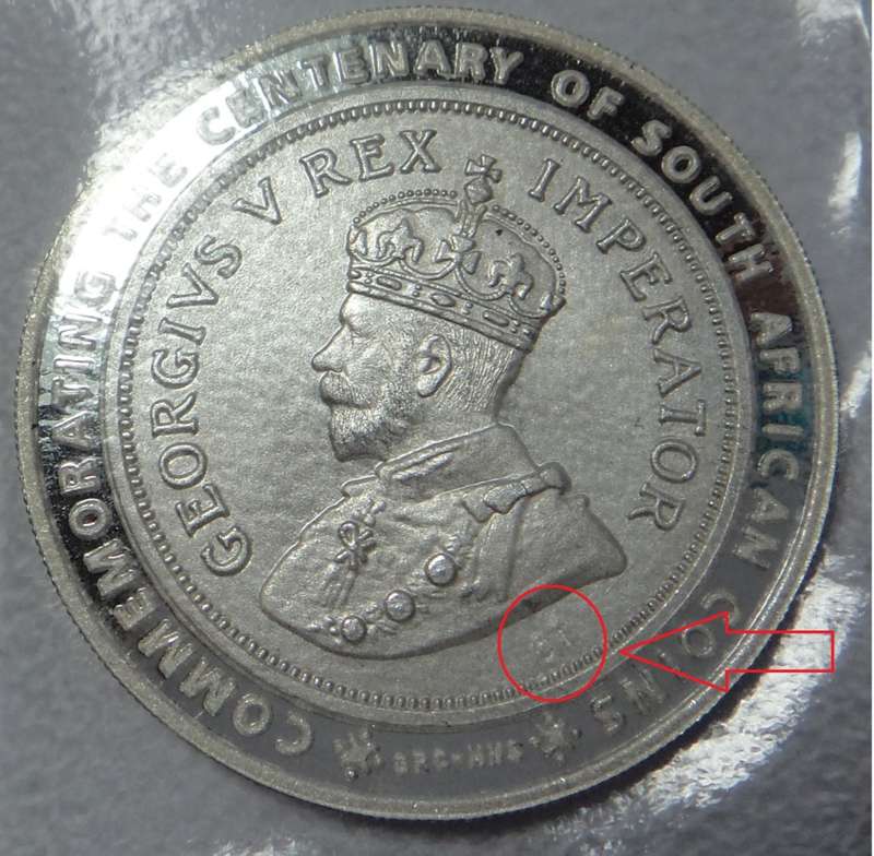 1 OZ Silver: SA Coin Centenary (Cape Town Mintmark)