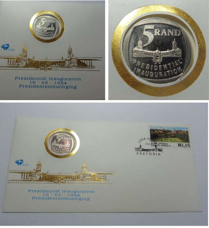 Nelson Mandela First Day Cover with Proof R5 of 1994 (4 available)