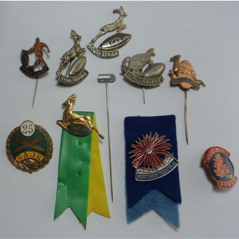 Collection of Vintage Rugby Pin Badges