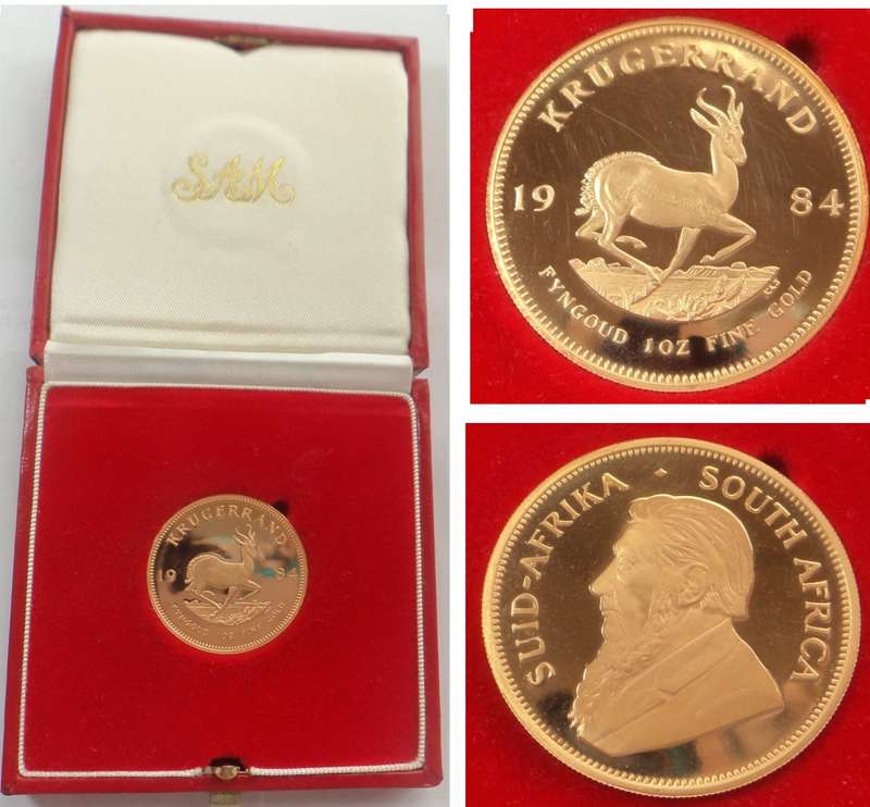 GOLD 1OZ Krugerrand of 1984 in Red Box (Proof Condition)