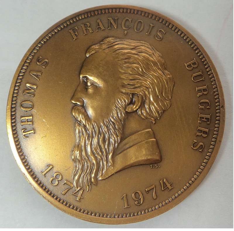 Thomas Francois Burgers Bronze Medal 1874-1974