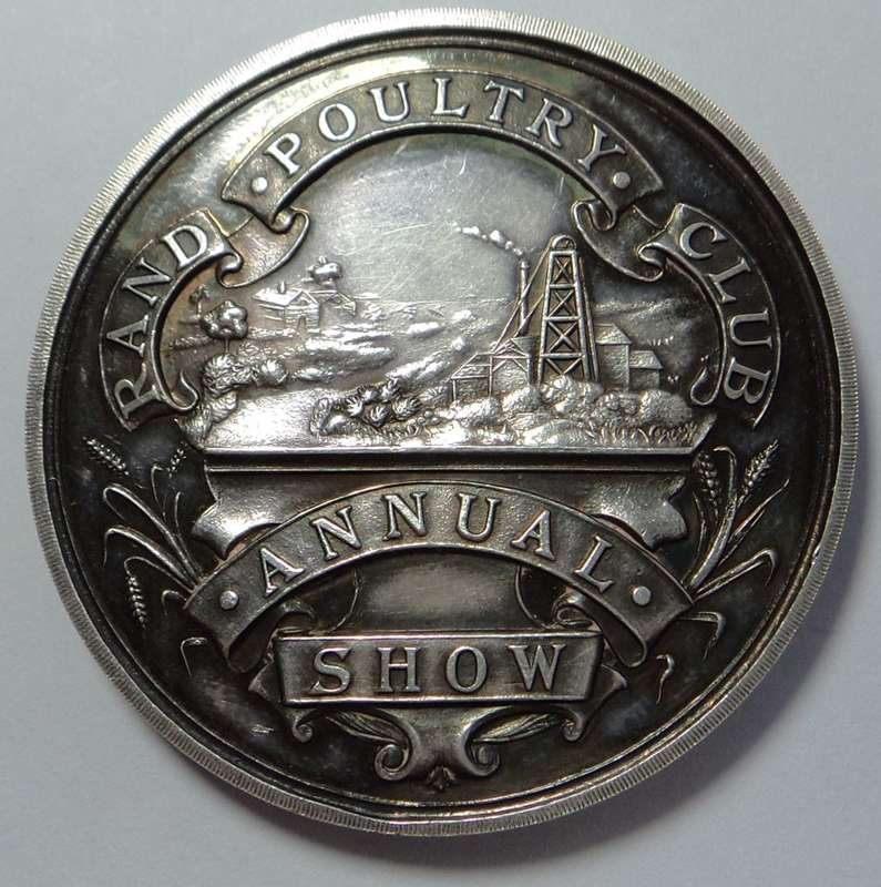 Rand Poultry Club: Edwardian Sterling Silver Medal 1908