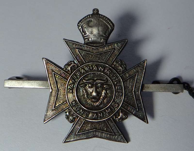 Kaffrarian Rifles (Nunc Animis) Sterling Silver Sweetheart`s Brooch