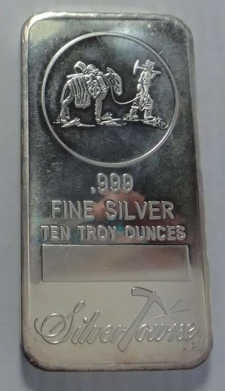 10 Troy Ounce SilverTowne Trademark Silver Bar (2 available)