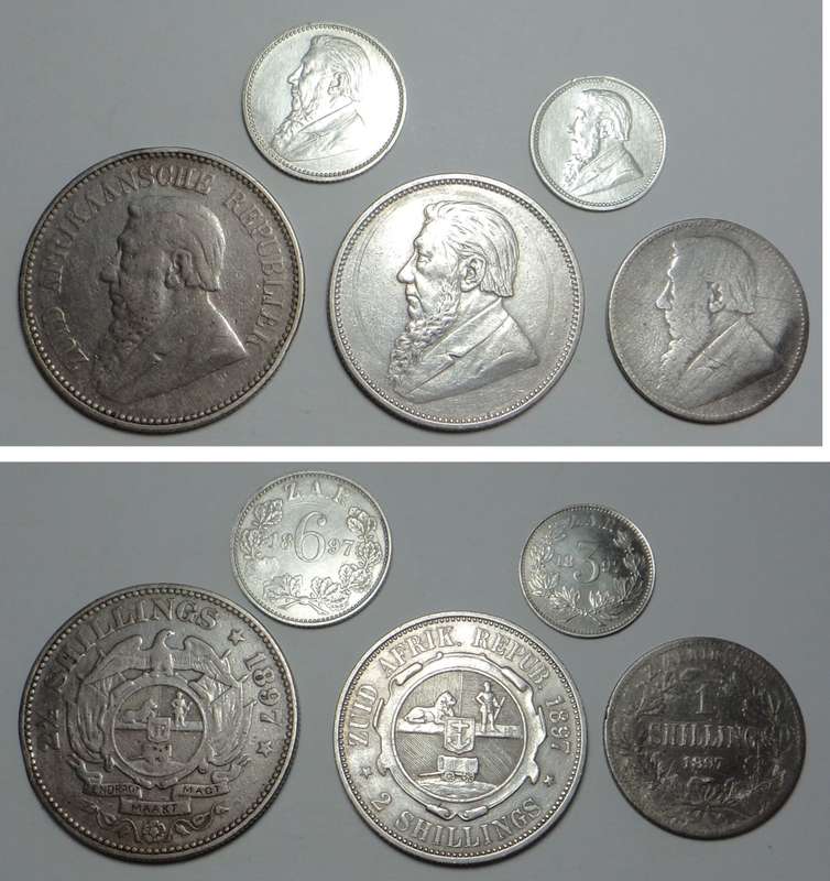 Paul Kruger ZAR: 1897 Complete Silver Coin Set