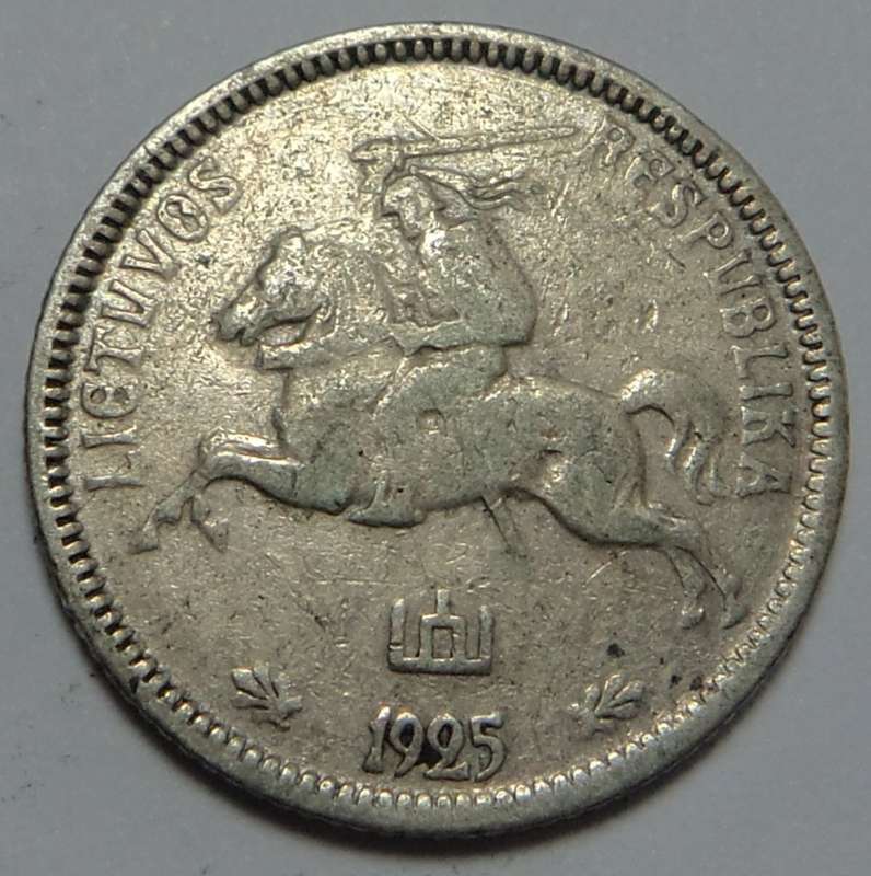 Lithuania: Silver One Litas 1925