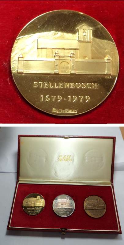 Stellenbosch 300 Years 1679-1979 Set (GOLD Medal included)