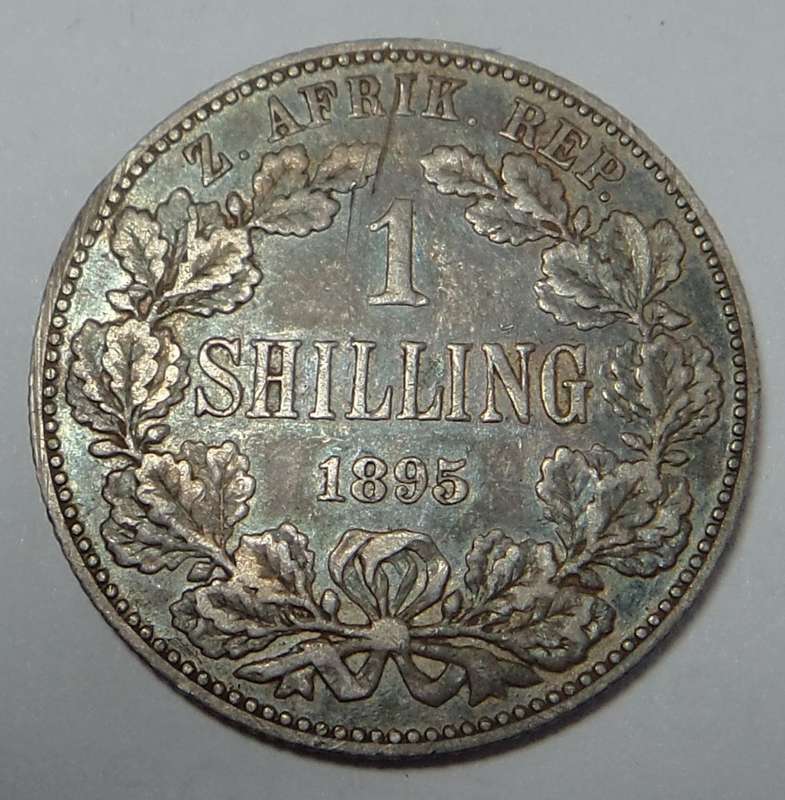 Paul Kruger ZAR Shilling of 1895 (Better Grade)